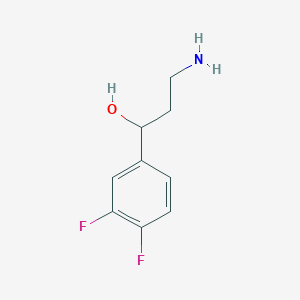 molecular formula C9H11F2NO B13158096 3-Amino-1-(3,4-difluorophenyl)propan-1-ol 