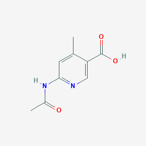 molecular formula C9H10N2O3 B13158103 6-Acetamido-4-methylnicotinicacid 