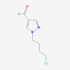 molecular formula C8H11ClN2O B13158136 1-(4-chlorobutyl)-1H-pyrazole-4-carbaldehyde CAS No. 1315366-63-2