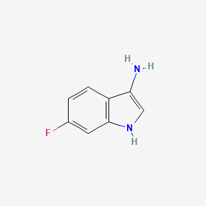 molecular formula C8H7FN2 B13158166 6-fluoro-1H-indol-3-amine 