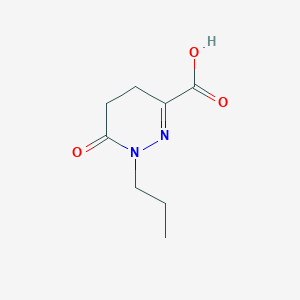 molecular formula C8H12N2O3 B13158188 6-Oxo-1-propyl-1,4,5,6-tetrahydropyridazine-3-carboxylic acid 