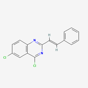 molecular formula C16H10Cl2N2 B1315821 (E)-4,6-二氯-2-苯乙烯基喹唑啉 CAS No. 36950-52-4