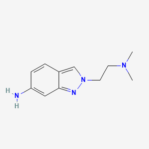 molecular formula C11H16N4 B13158235 2-[2-(Dimethylamino)ethyl]-2H-indazol-6-amine 