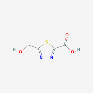 molecular formula C4H4N2O3S B13158237 5-(Hydroxymethyl)-1,3,4-thiadiazole-2-carboxylicacid 