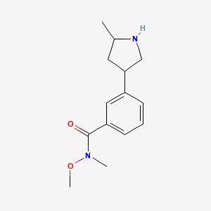 N-Methoxy-N-methyl-3-(5-methylpyrrolidin-3-yl)benzamide