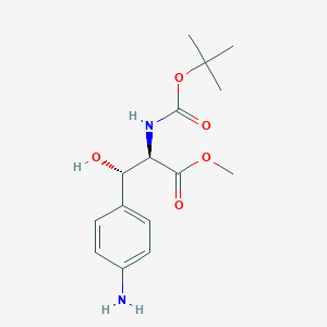 molecular formula C15H22N2O5 B13158247 Methyl (2r,3s)-3-(4-aminophenyl)-2-((tert-butoxycarbonyl)amino)-3-hydroxypropanoate 