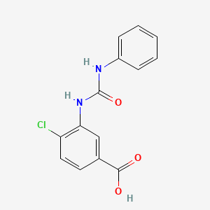 molecular formula C14H11ClN2O3 B13158259 3-[(Anilinocarbonyl)amino]-4-chlorobenzoic acid 