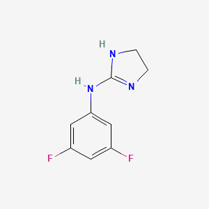 molecular formula C9H9F2N3 B13158292 N-(3,5-Difluorophenyl)-4,5-dihydro-1H-imidazol-2-amine 