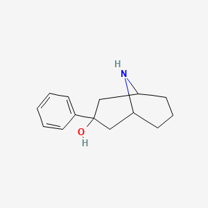 molecular formula C14H19NO B13158325 3-Phenyl-9-azabicyclo[3.3.1]nonan-3-ol 