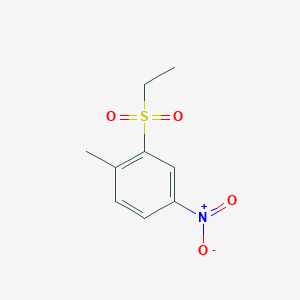 molecular formula C9H11NO4S B13158335 2-(Ethanesulfonyl)-1-methyl-4-nitrobenzene 