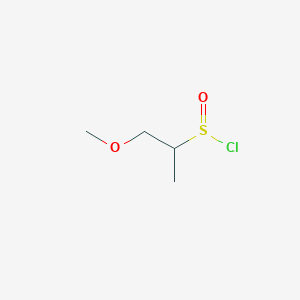 molecular formula C4H9ClO2S B13158373 1-Methoxypropane-2-sulfinyl chloride 