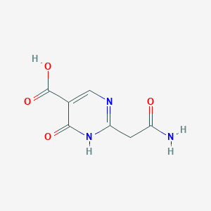 molecular formula C7H7N3O4 B13158387 2-(Carbamoylmethyl)-6-oxo-1,6-dihydropyrimidine-5-carboxylic acid 