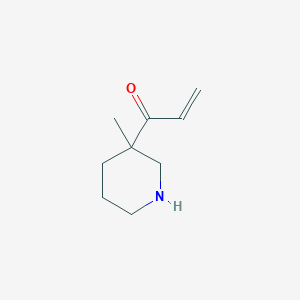 molecular formula C9H15NO B13158397 1-(3-Methylpiperidin-3-yl)prop-2-en-1-one 