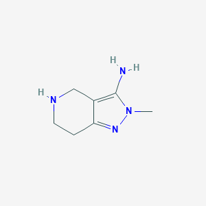 molecular formula C7H12N4 B13158425 2-Methyl-2H,4H,5H,6H,7H-pyrazolo[4,3-c]pyridin-3-amine 