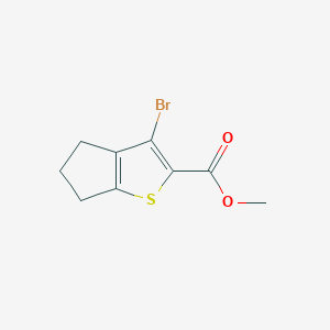 molecular formula C9H9BrO2S B13158446 Methyl 3-bromo-4H,5H,6H-cyclopenta[b]thiophene-2-carboxylate 