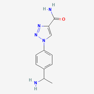 1-[4-(1-Aminoethyl)phenyl]-1H-1,2,3-triazole-4-carboxamide