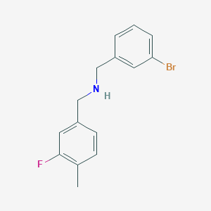 [(3-Bromophenyl)methyl][(3-fluoro-4-methylphenyl)methyl]amine