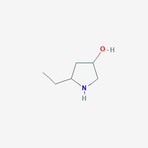 molecular formula C6H13NO B13158558 5-Ethylpyrrolidin-3-ol 