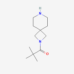 molecular formula C12H22N2O B13158560 1-{2,7-Diazaspiro[3.5]nonan-2-yl}-2,2-dimethylpropan-1-one 