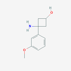 3-Amino-3-(3-methoxyphenyl)cyclobutan-1-ol