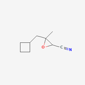 molecular formula C9H13NO B13158569 3-(Cyclobutylmethyl)-3-methyloxirane-2-carbonitrile 