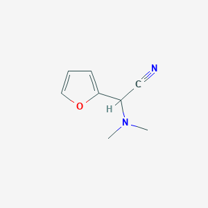 molecular formula C8H10N2O B13158601 2-(Dimethylamino)-2-(furan-2-yl)acetonitrile 