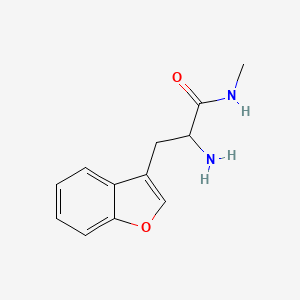 molecular formula C12H14N2O2 B13158615 2-Amino-3-(1-benzofuran-3-yl)-N-methylpropanamide 