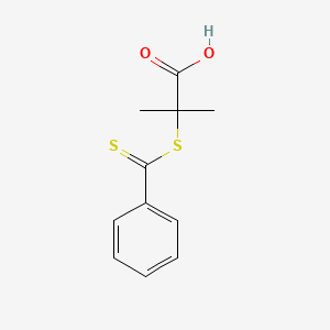 molecular formula C11H12O2S2 B13158626 2-[(Benzenecarbothioyl)sulfanyl]-2-methylpropanoic acid CAS No. 921928-88-3