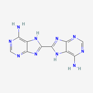 molecular formula C10H8N10 B13158683 [8,8'-Bi-9H-purine]-6,6'-diamine 