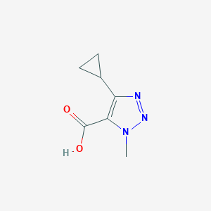 molecular formula C7H9N3O2 B13158703 4-cyclopropyl-1-methyl-1H-1,2,3-triazole-5-carboxylic acid 