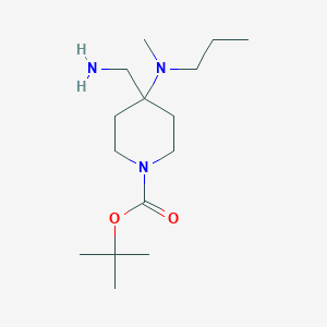 molecular formula C15H31N3O2 B13158713 Tert-butyl 4-(aminomethyl)-4-[methyl(propyl)amino]piperidine-1-carboxylate 