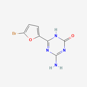 4-Amino-6-(5-bromofuran-2-YL)-2,5-dihydro-1,3,5-triazin-2-one