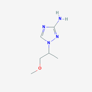 molecular formula C6H12N4O B13158775 1-(1-methoxypropan-2-yl)-1H-1,2,4-triazol-3-amine 