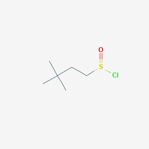 molecular formula C6H13ClOS B13158812 3,3-Dimethylbutane-1-sulfinyl chloride 