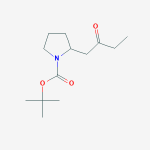 molecular formula C13H23NO3 B13158817 Tert-butyl 2-(2-oxobutyl)pyrrolidine-1-carboxylate 