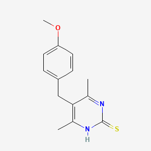 5-[(4-Methoxyphenyl)methyl]-4,6-dimethylpyrimidine-2-thiol