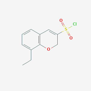 molecular formula C11H11ClO3S B13158832 8-ethyl-2H-chromene-3-sulfonyl chloride 