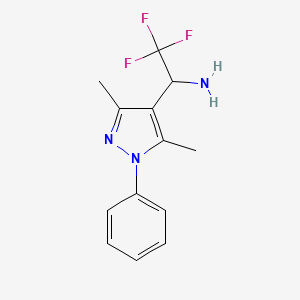 1-(3,5-Dimethyl-1-phenyl-1H-pyrazol-4-yl)-2,2,2-trifluoroethan-1-amine