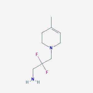 molecular formula C9H16F2N2 B13158885 2,2-Difluoro-3-(4-methyl-1,2,3,6-tetrahydropyridin-1-yl)propan-1-amine 