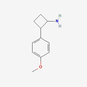 molecular formula C11H15NO B13158886 2-(4-Methoxyphenyl)cyclobutan-1-amine 