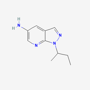 molecular formula C10H14N4 B13158923 1-(Butan-2-yl)-1H-pyrazolo[3,4-b]pyridin-5-amine 