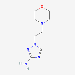 molecular formula C8H15N5O B13158927 1-[2-(Morpholin-4-YL)ethyl]-1H-1,2,4-triazol-3-amine 