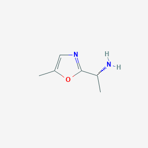 molecular formula C6H10N2O B13158945 (1R)-1-(5-methyl-1,3-oxazol-2-yl)ethan-1-amine 