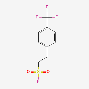 molecular formula C9H8F4O2S B13158976 2-[4-(Trifluoromethyl)phenyl]ethane-1-sulfonyl fluoride 