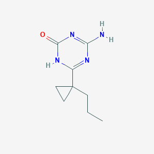 molecular formula C9H14N4O B13158983 4-Amino-6-(1-propylcyclopropyl)-2,5-dihydro-1,3,5-triazin-2-one 