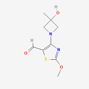 4-(3-Hydroxy-3-methylazetidin-1-yl)-2-methoxy-1,3-thiazole-5-carbaldehyde