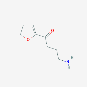 molecular formula C8H13NO2 B13159031 4-Amino-1-(4,5-dihydrofuran-2-yl)butan-1-one 