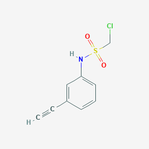 molecular formula C9H8ClNO2S B13159050 1-chloro-N-(3-ethynylphenyl)methanesulfonamide 