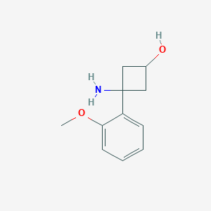 3-Amino-3-(2-methoxyphenyl)cyclobutan-1-ol