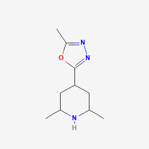 2,6-Dimethyl-4-(5-methyl-1,3,4-oxadiazol-2-yl)piperidine